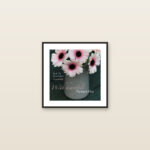 Pink Gerbera – With Heartfelt Sympathy (Framed Print)