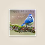 Winter Blue Tit Christmas Card