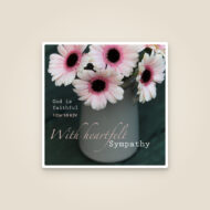 Gerbera Sympathy Card – 'God is Faithful'